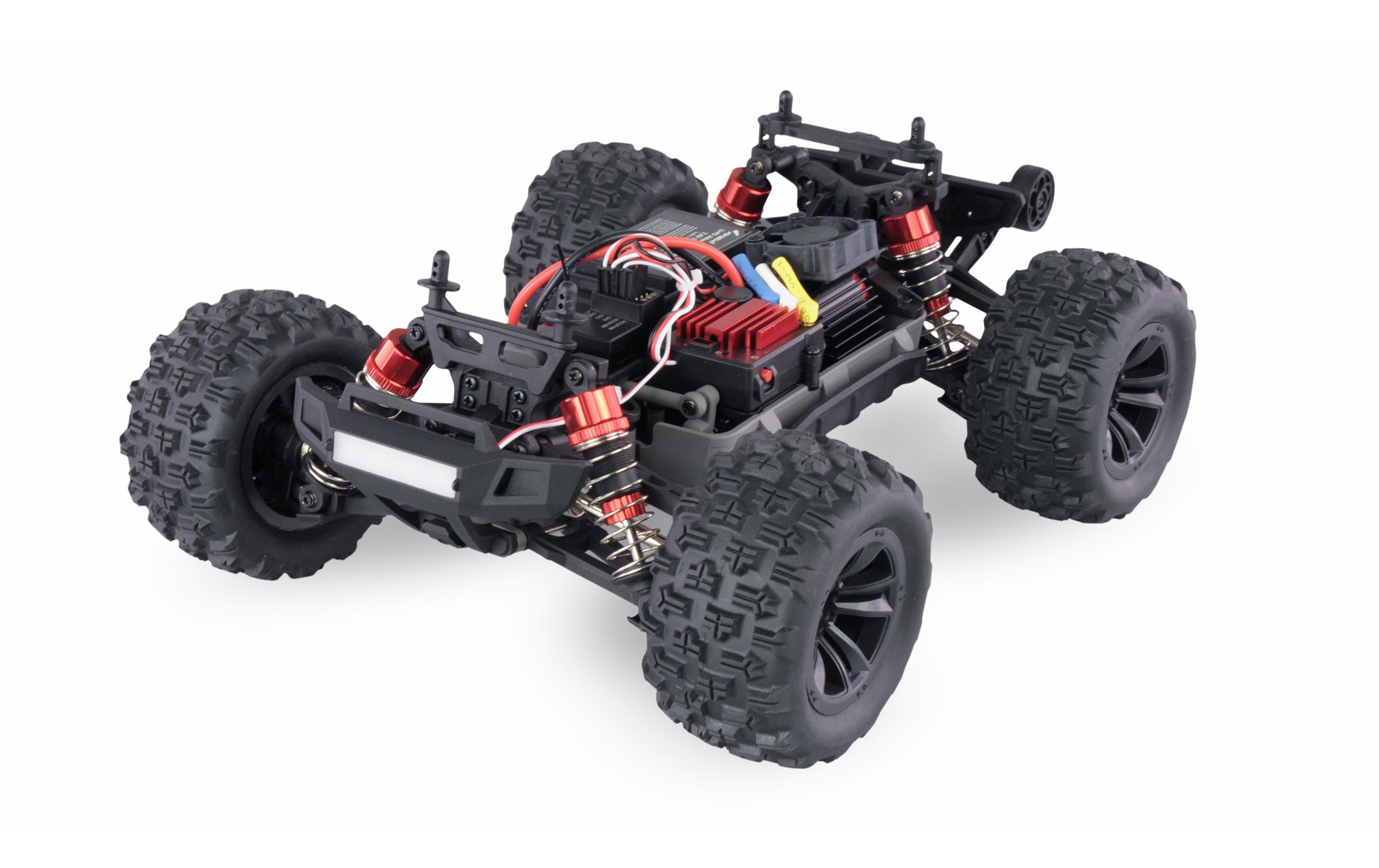 Monster Truck Hyper GO Brushless 4WD, Blau/Weiss, 1:16, RTR<br>Off-Road RC Modellauto mit Allradantrieb und 45 km/h Höchstgeschwindigkeit
