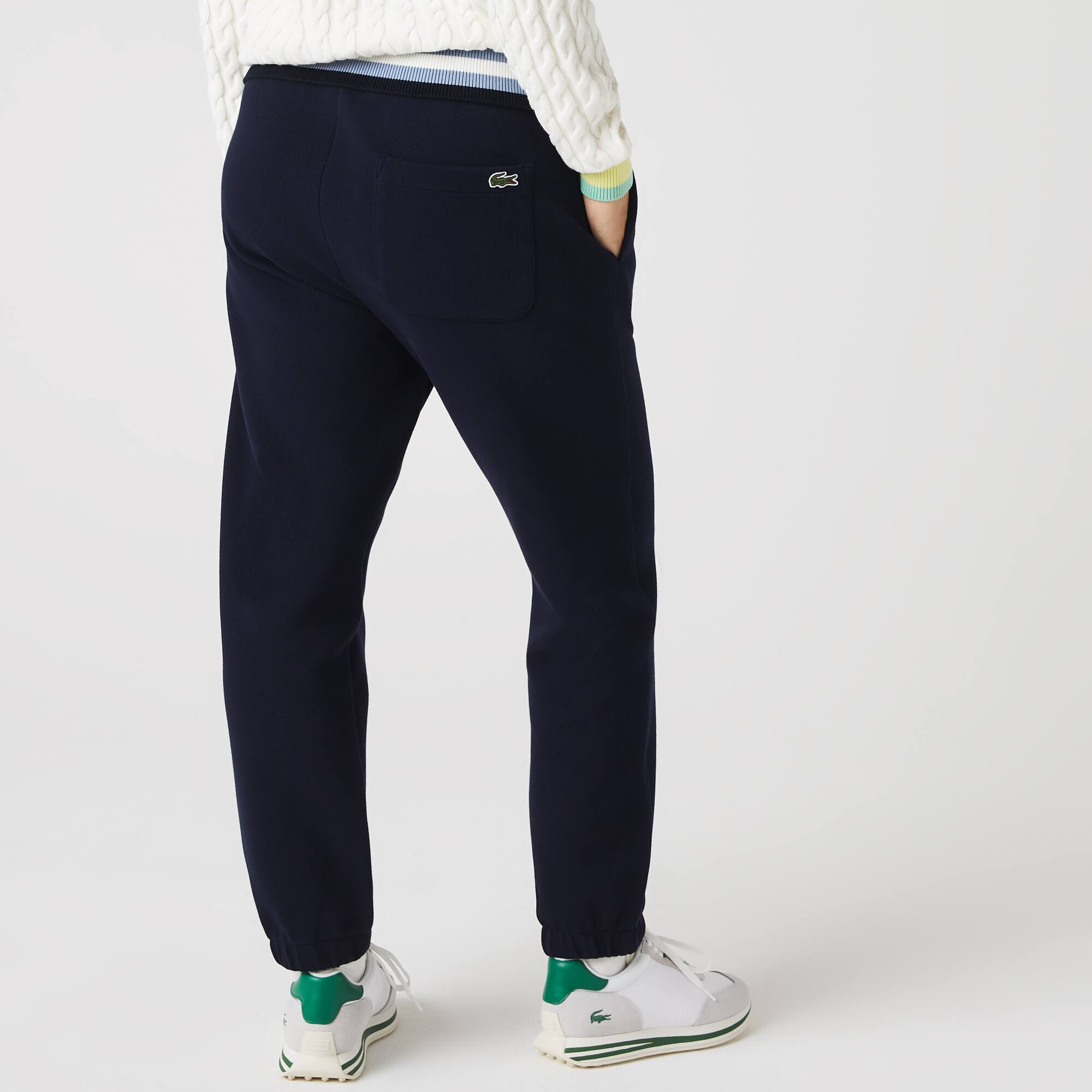 Pantalon de jogging Jogger en coton mélangé uni Pantalons de survêtement - Bleu - Lacoste - Femme