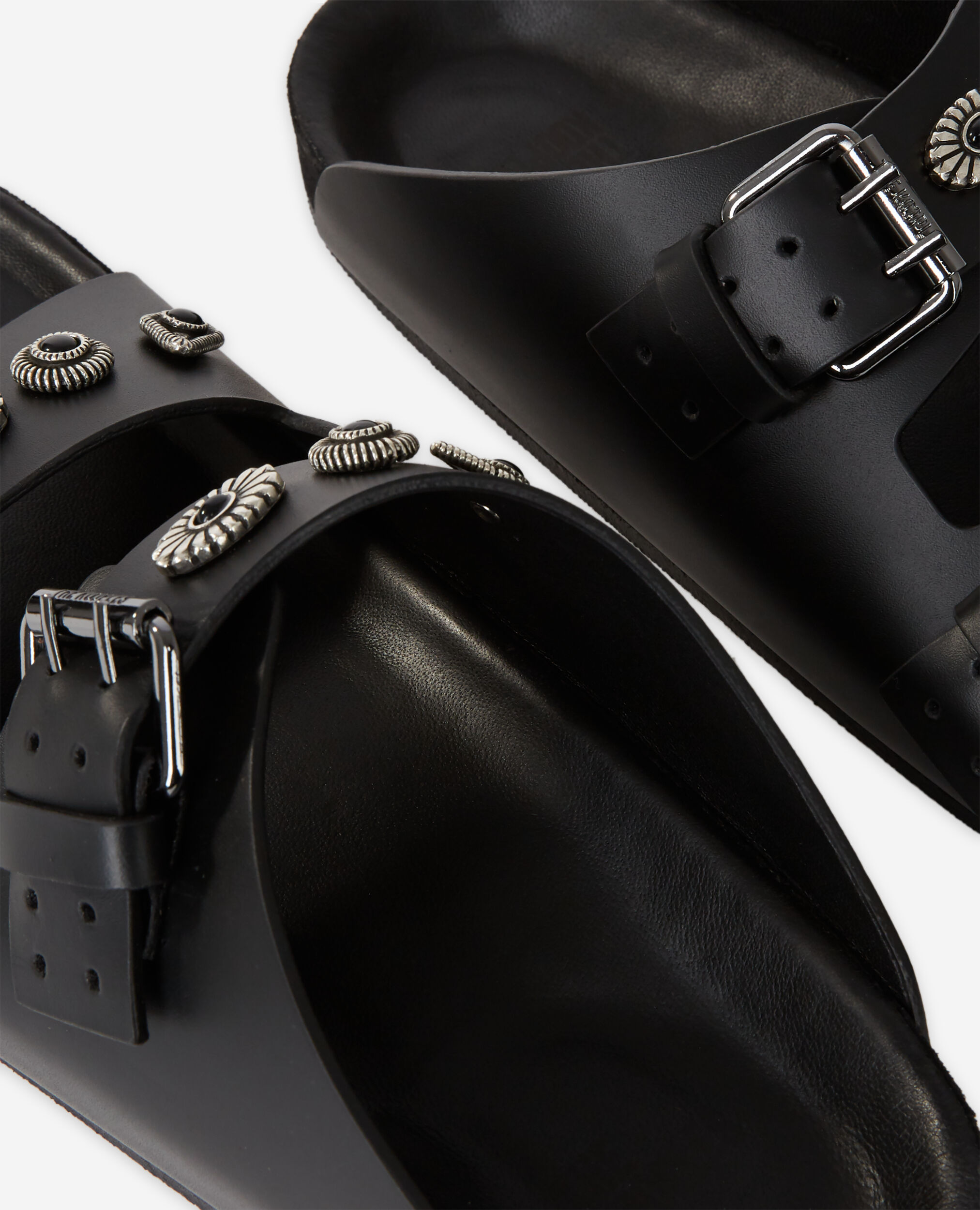 Sandales en cuir noires