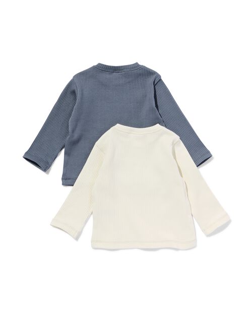 t-shirts côtelés pour bébé - 2 pièces écru
