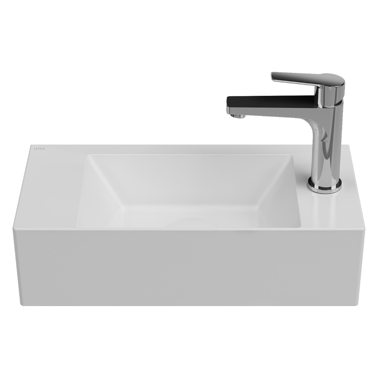 Isvea Sistema Z fontein met kraangat rechts 50x25cm wit glans