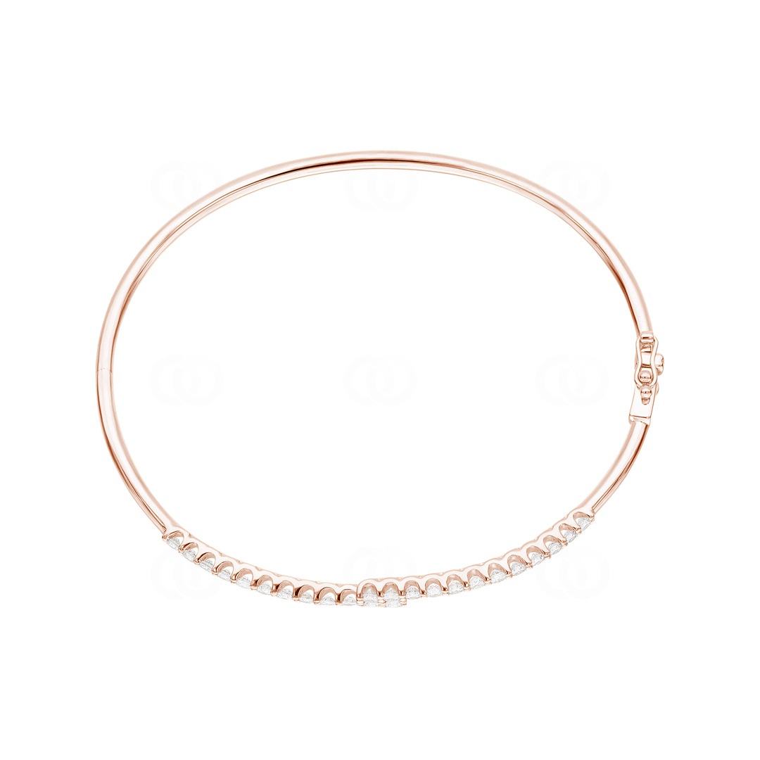 1.01 Karat Diamantarmreif oval 750/18 K Roségold