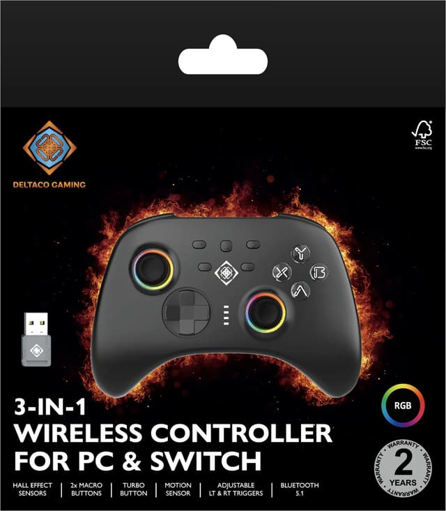 Deltaco PC og Switch Trådløs gamepad