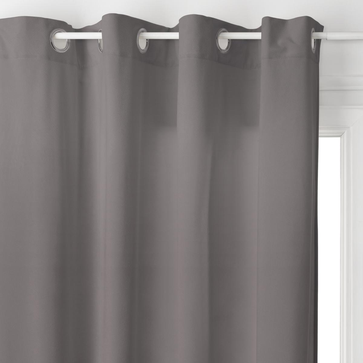 RIDEAU LILOU GRIS FONCE 140X260CM
