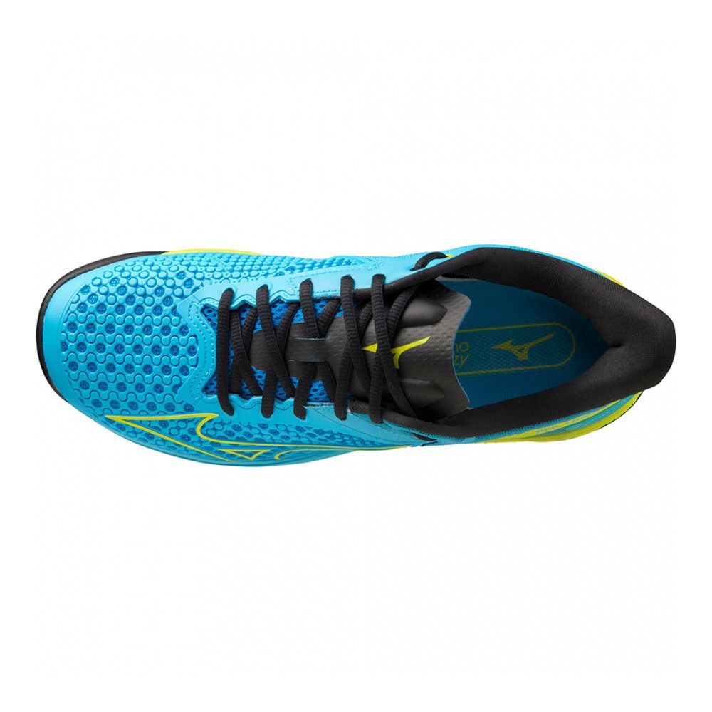 Mizuno WAVE EXCEED TOUR 5 AC - Chaussures tennis jet blue/bolt(neon)/black