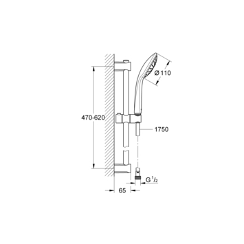 Grohe Vitalio doucheset Joy 1 straalstand chroom
