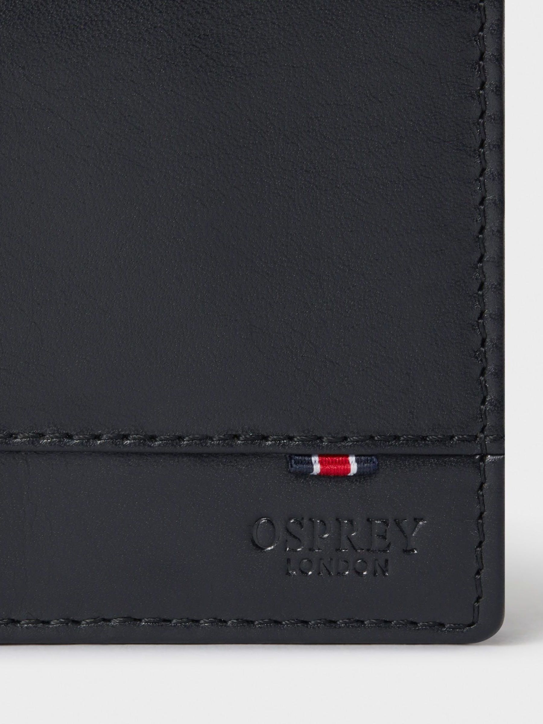 Zwart - Osprey London The London Leather Wallet with Coin Pocket