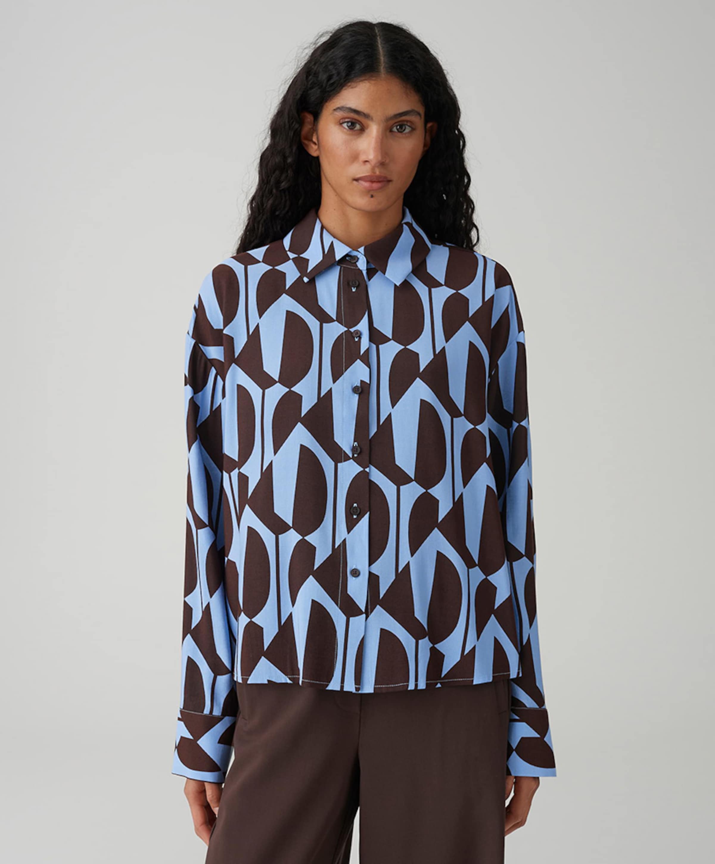 OPUS Dames blouse blauw