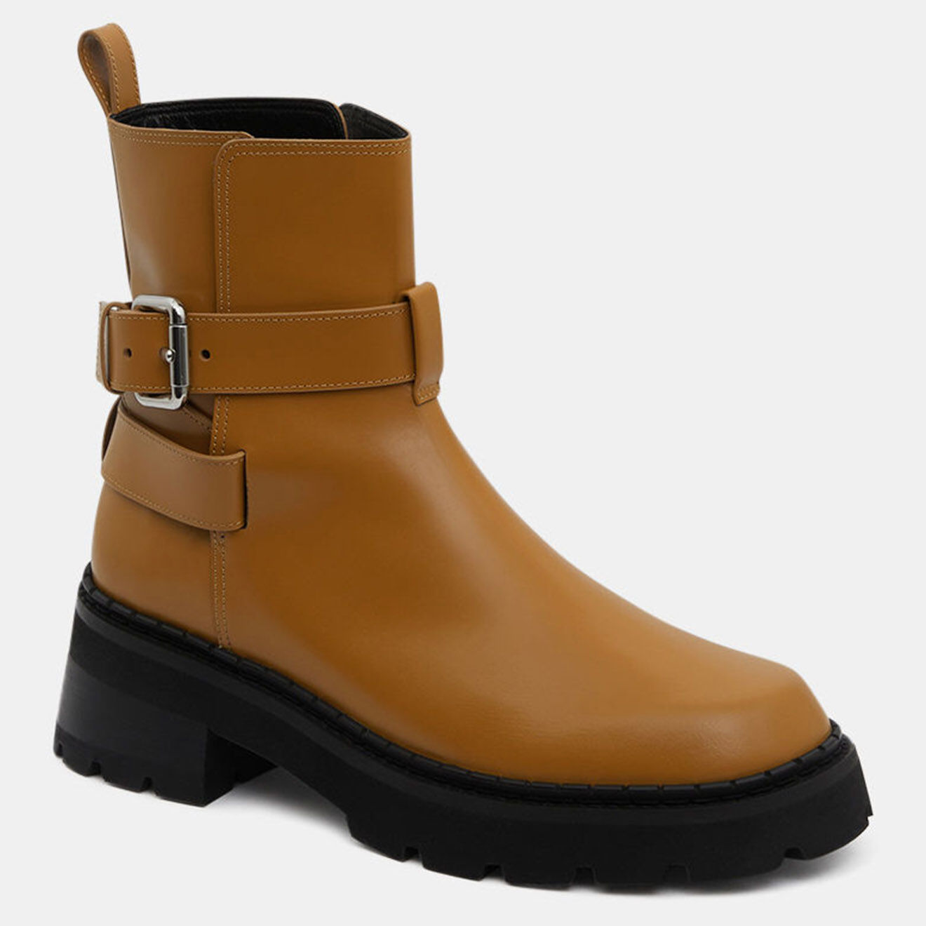 By Far Boots en Cuir Warner marron clair