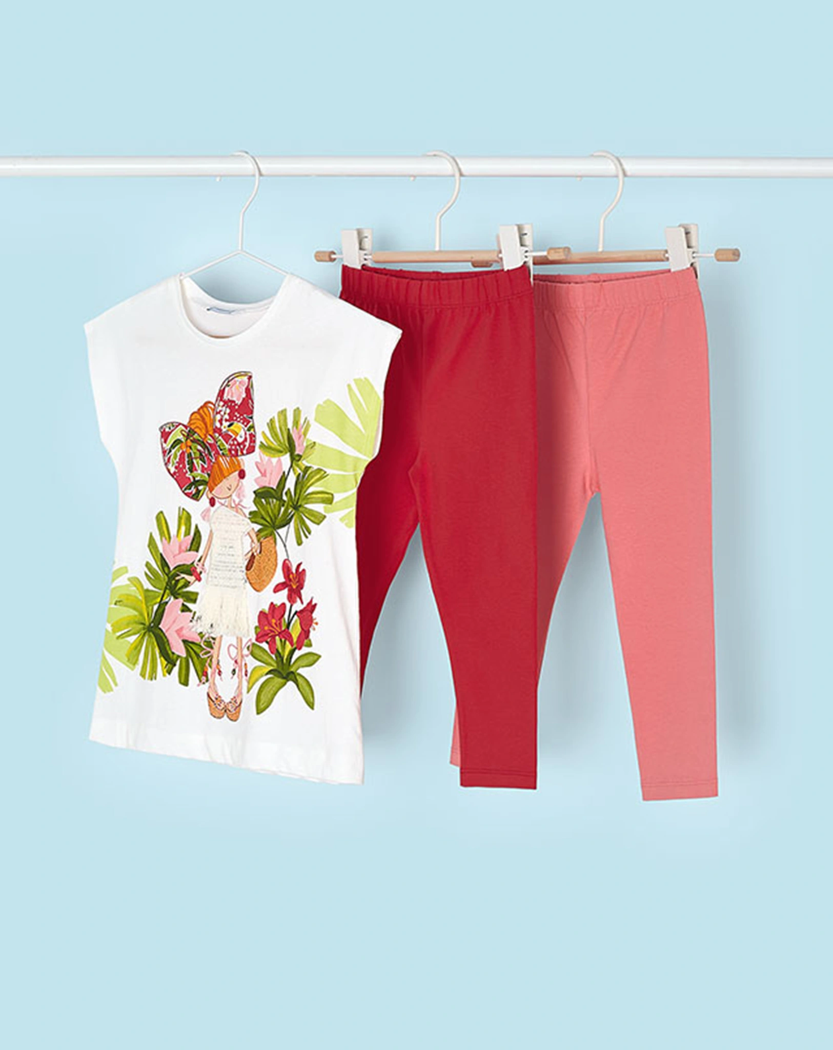 T-Shirt MADAGASCAR mit 2 Leggings in bunt