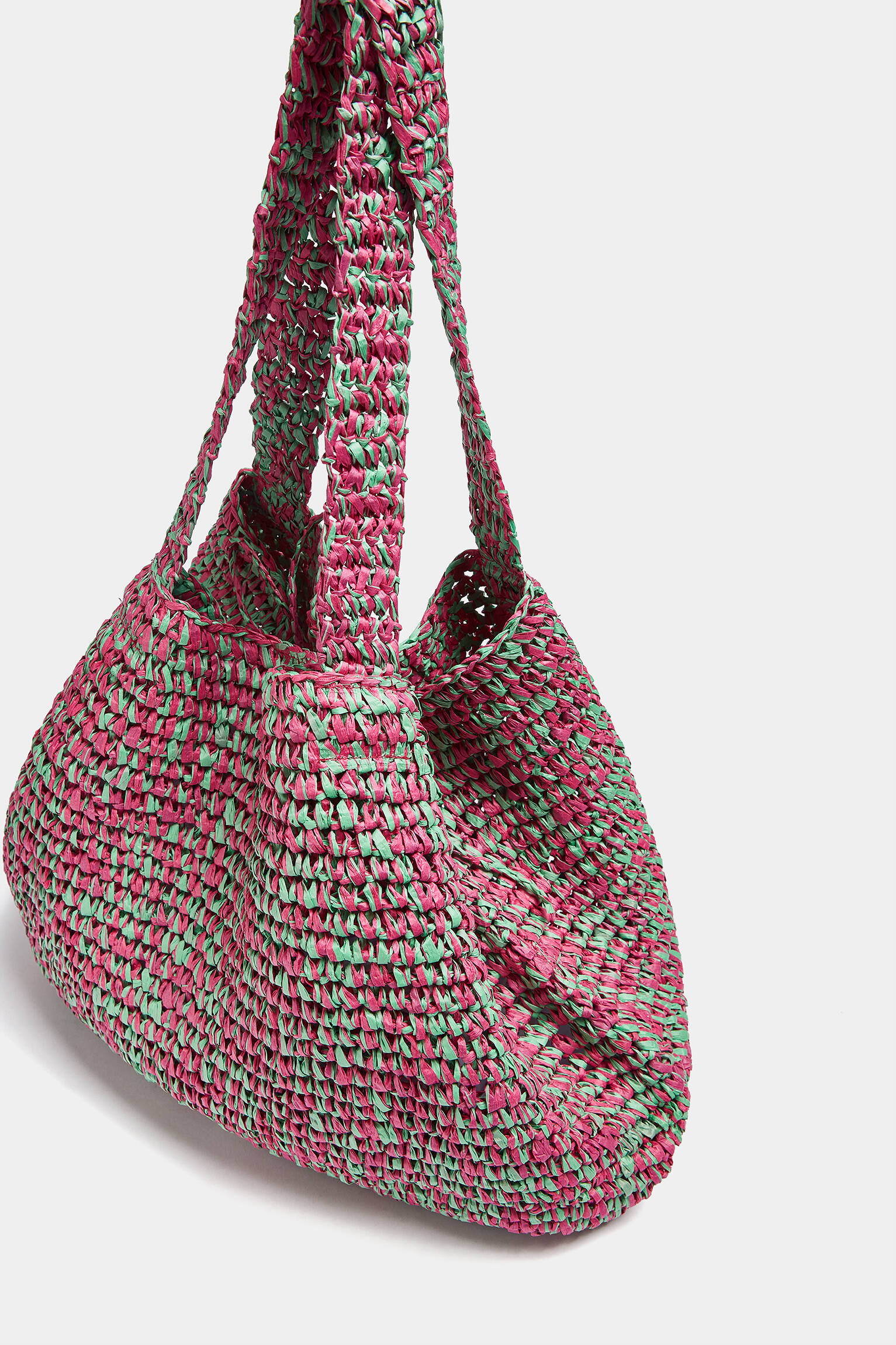 Sacola de compras de papel combinada - rosa