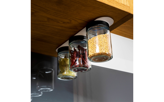 Silwy Feinkost-Magnetgläser 3er-Set inkl. Metallleiste 192 ml