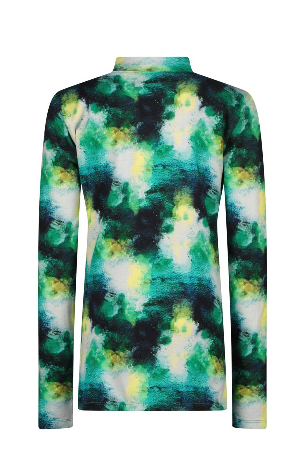 Raizzed longsleeve Marita met all over print groen/zwart/wit