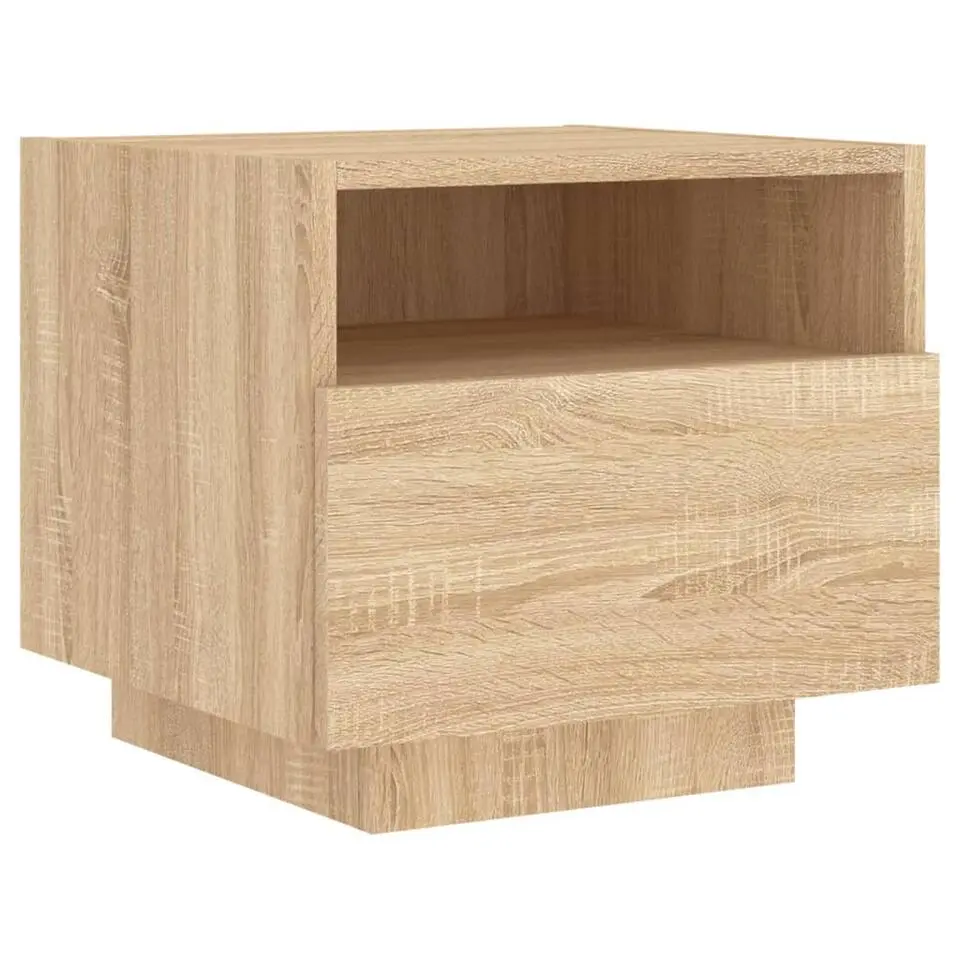 vidaXL - Nachtkastje - Bruin - Bewerkt hout - 2 stuks
