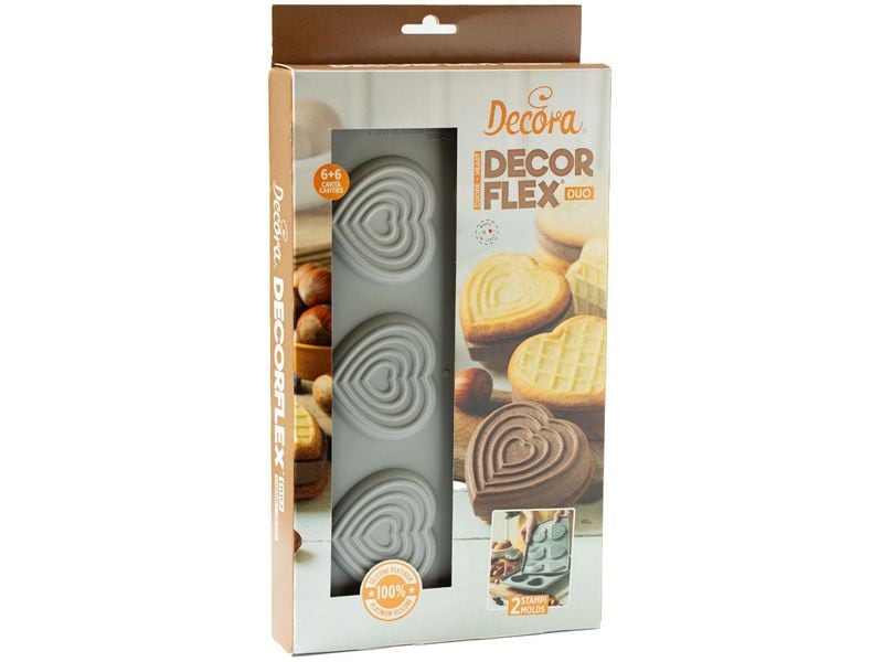 Decora Silikonform Decor Flexx Herzen, 6.8 x 6.3 x 2.3 cm 6 Hohlräume
