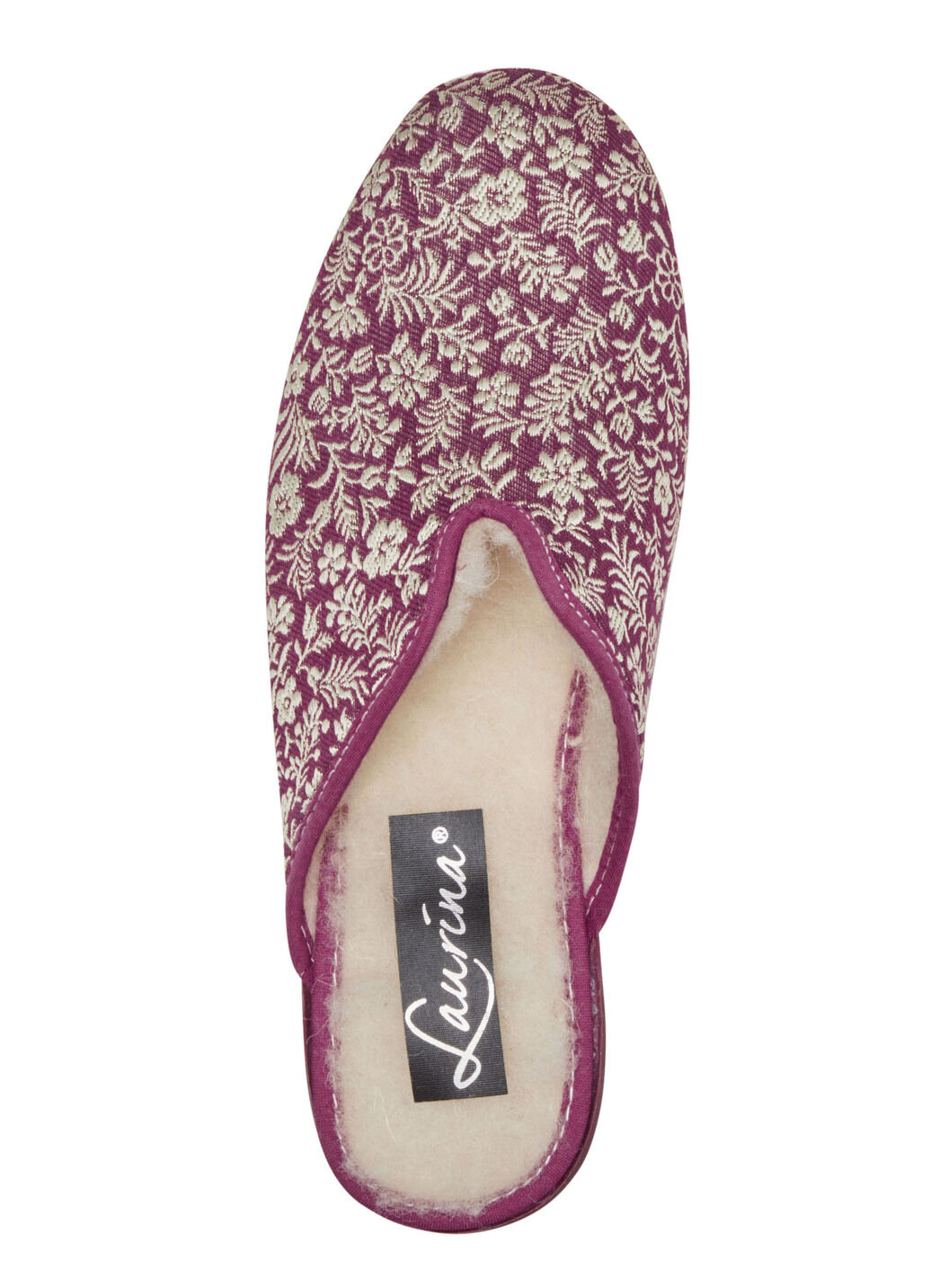Laurina Pantoffel mit Blumen-Stickerei