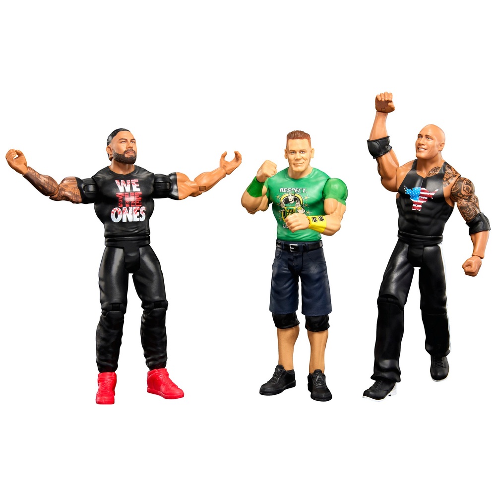 WWE Main Event Superstars Basic 3er-Pack – Roman Reigns, John Cena & The Rock