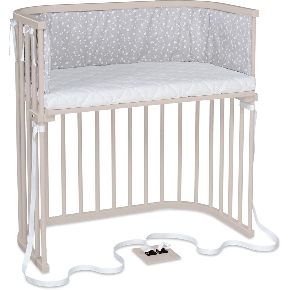 Køb babybay® Bedside Crib Beige Varnished Boxspring Co-Sleeper Babyseng
