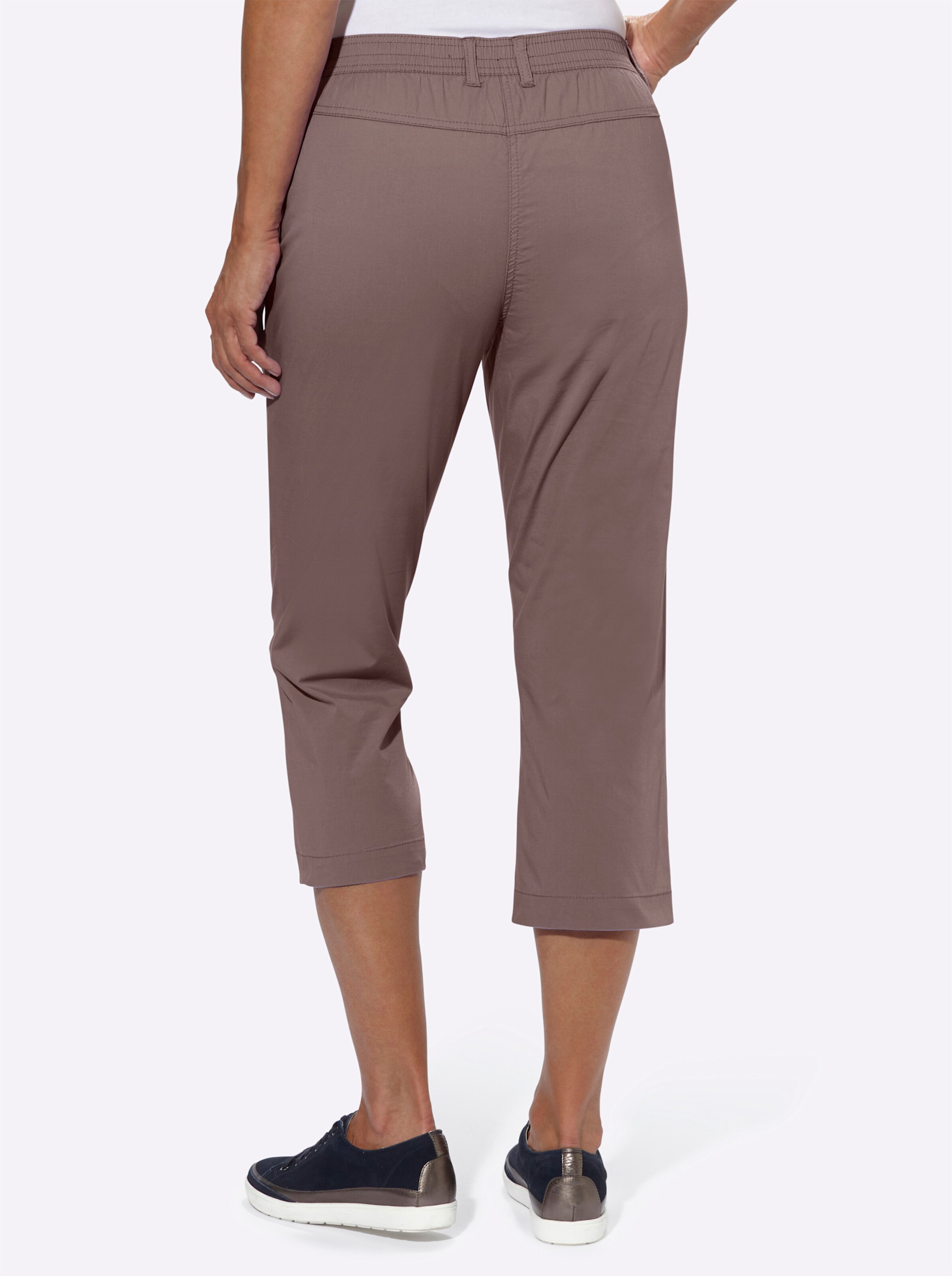 Capri-Hose in dunkeltaupe