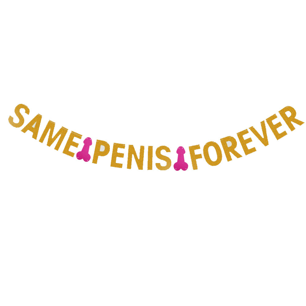 Bachelorette Party Girlande Party Dekoration Funny Junggesellinnenabschied Accessoire - Gold / Lila