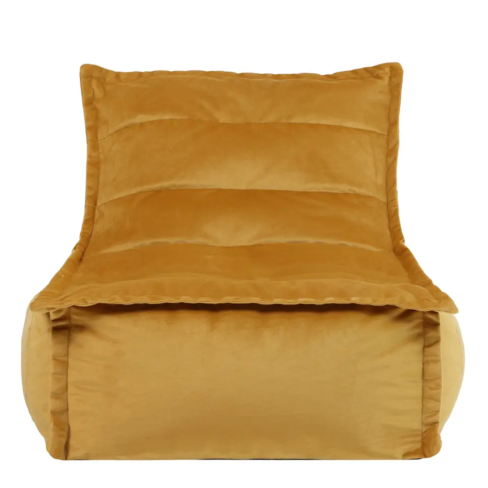 icon Zitzak Lounger Dolce - Fluwelen Zitzak - Geel