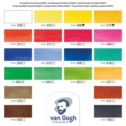Talens Van Gogh Aquarellkasten mit 18 halben Näpfchen