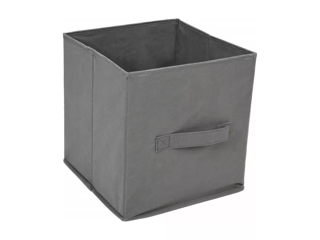 Armoire de rangement 4 paniers en tissu Gris 63x30x71 cm Acier