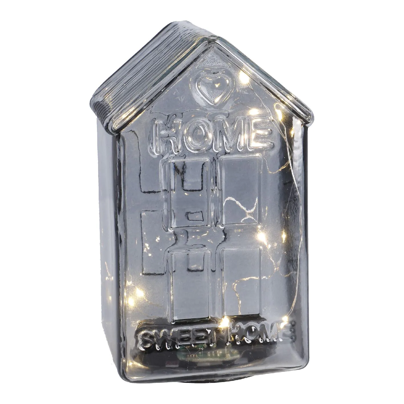 LED-Haus, grau, 17 cm