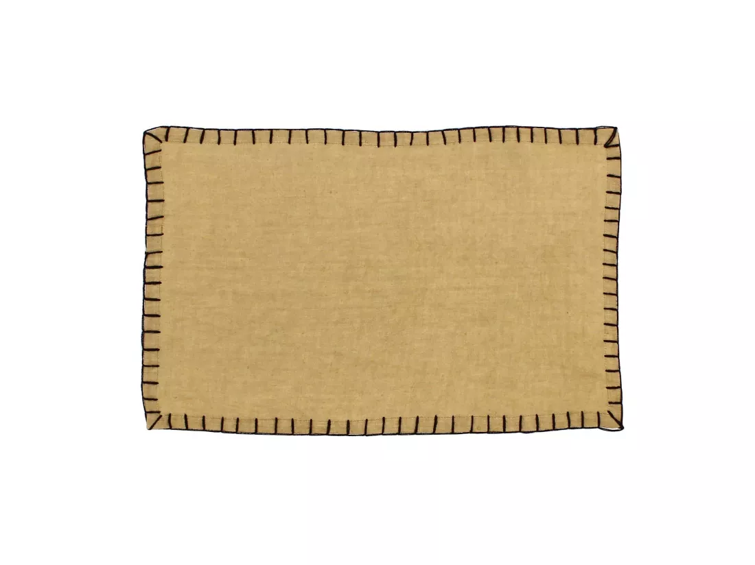 Now's Home - Lot 4 Sets De Table En Lin Beige 45x30cm Tivoli