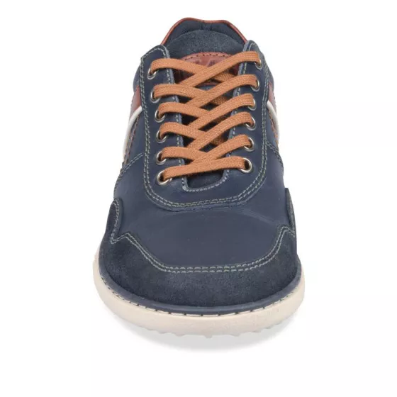 Derbies MARINE DENIM SIDE CUIR