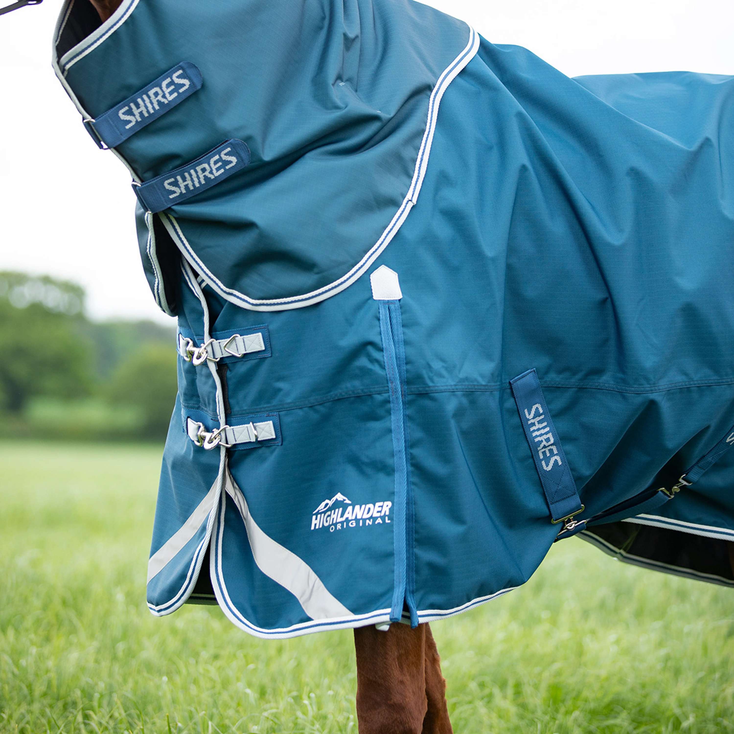 Shires Regendeken Original 50 Turnout met Hals Oceaan