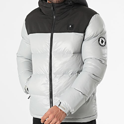 Doudoune Chauffante Capuche Megève Gris Noir
