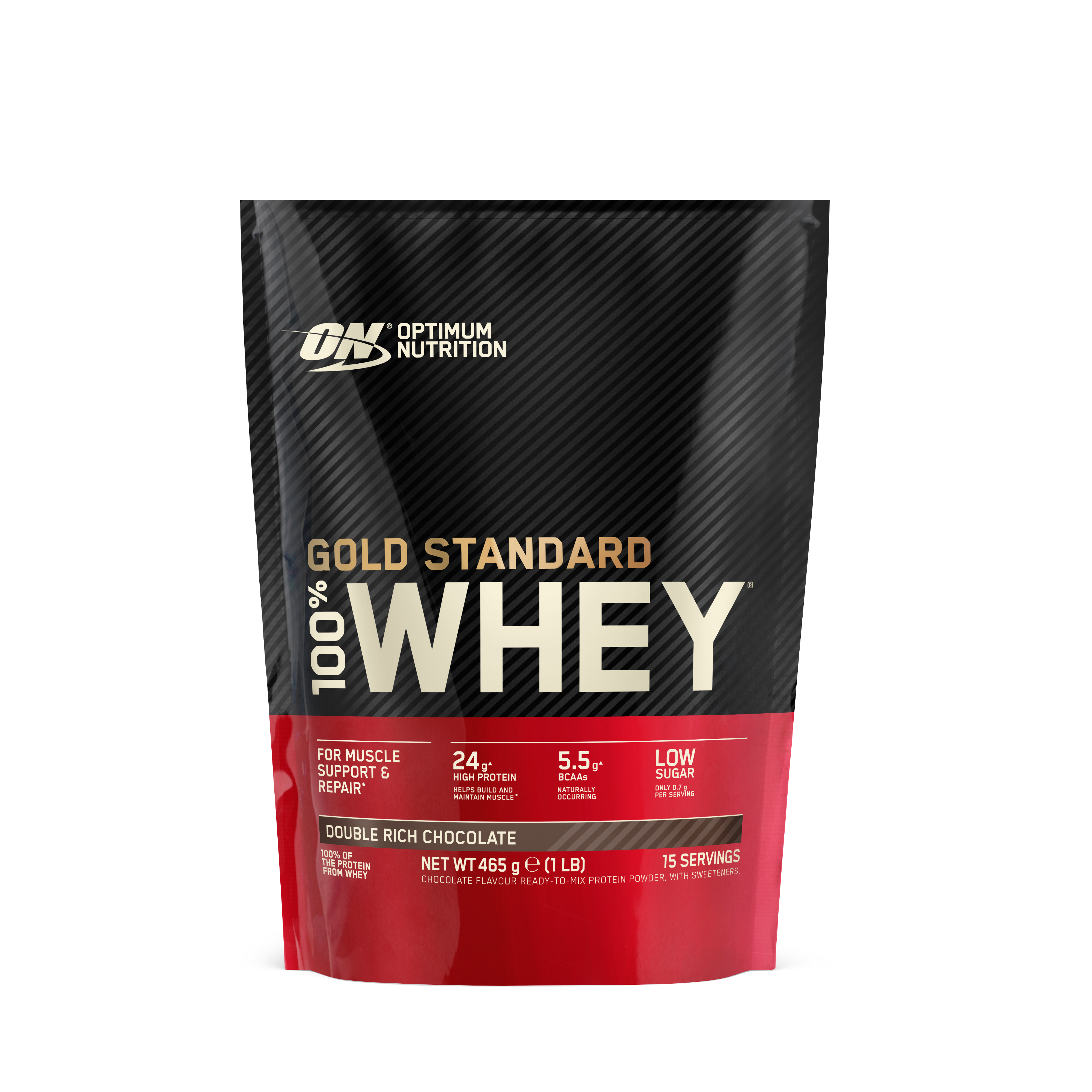 OPTIMUM 100% Whey Gold Standard<br>450 g, Beutel, Chocolate Double Rich
