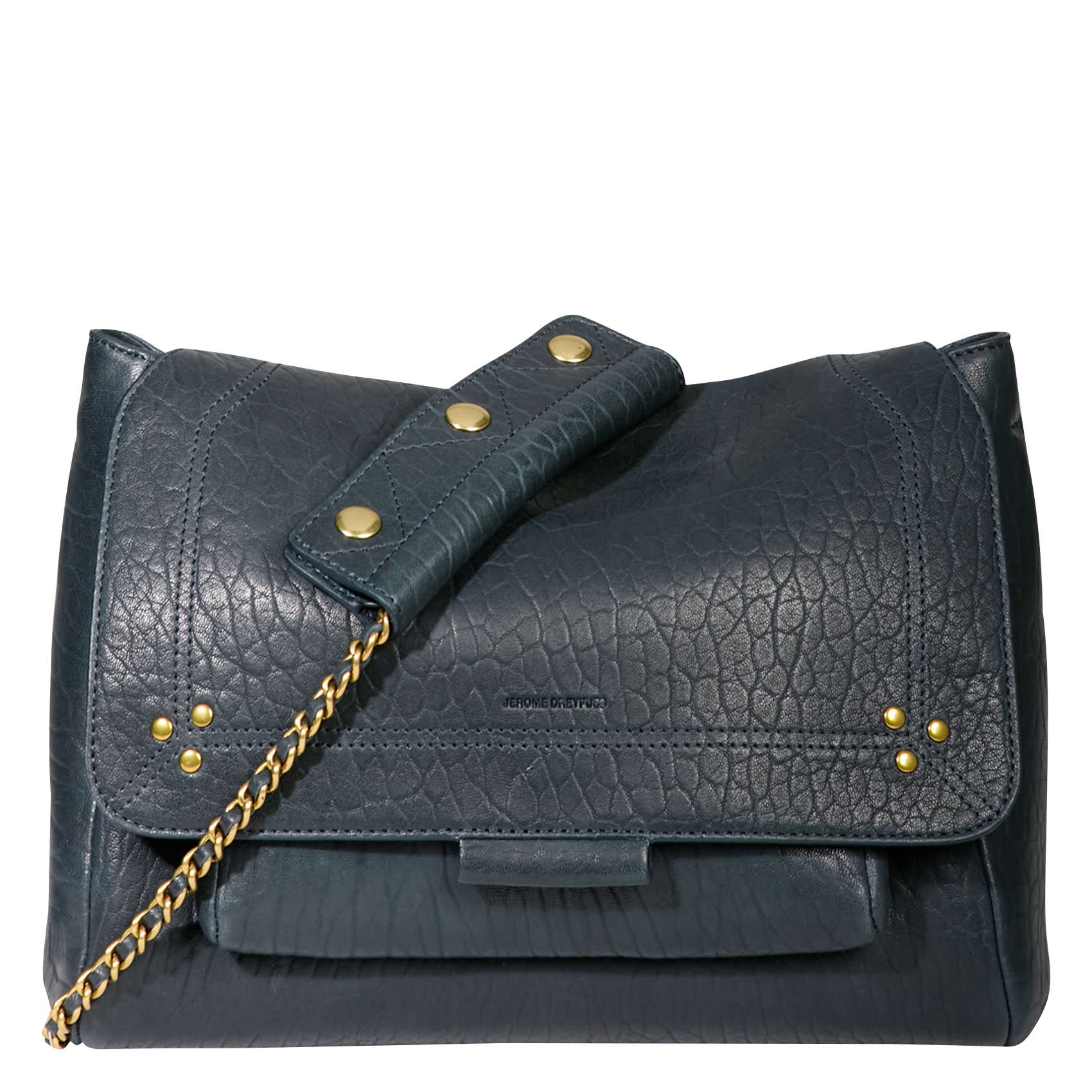 LULU L - Sac bandoulière en cuir | Bleu