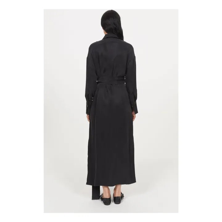 Rodebjer Robe Boutonnée Twill | Noir