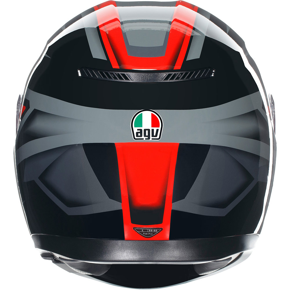 AGV - Casque K3 Compound Noir / Rouge