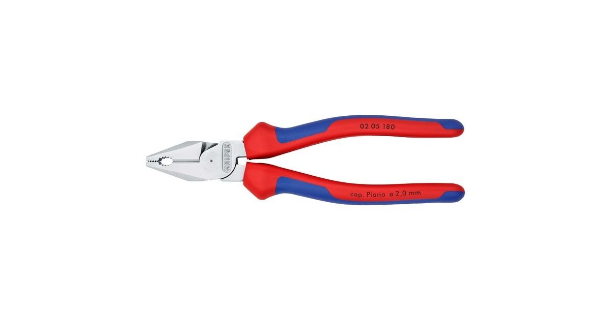 KNIPEXKracht-Kombitang 180 mm combinatietang  (Rood/blauw)