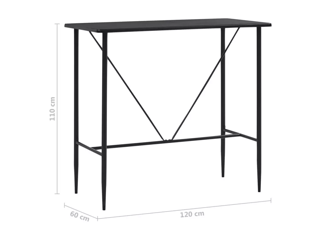Ensemble de bar 5 pcs Plastique Noir
