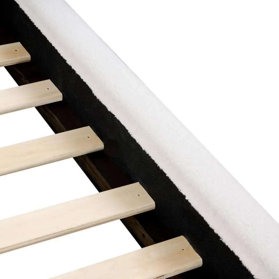 VAUCLUSE - Tweepersoonsbed - Gebroken wit - 140 x 200 cm - Bouclé
