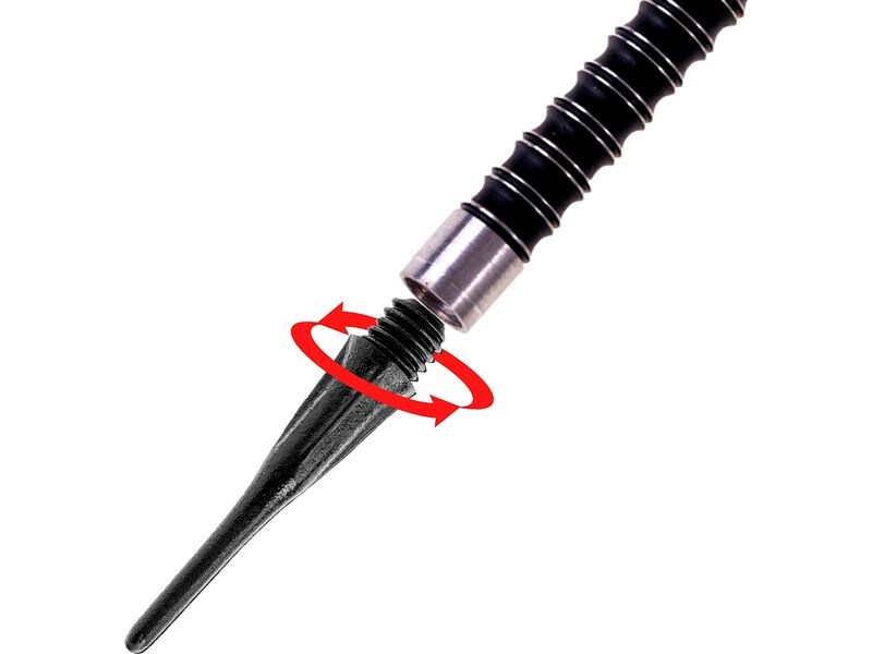 Karella Softspitzen Ultimo 50 Stück – Schwarz Softdart-Spitzen 2BA Gewinde (4.7 mm)