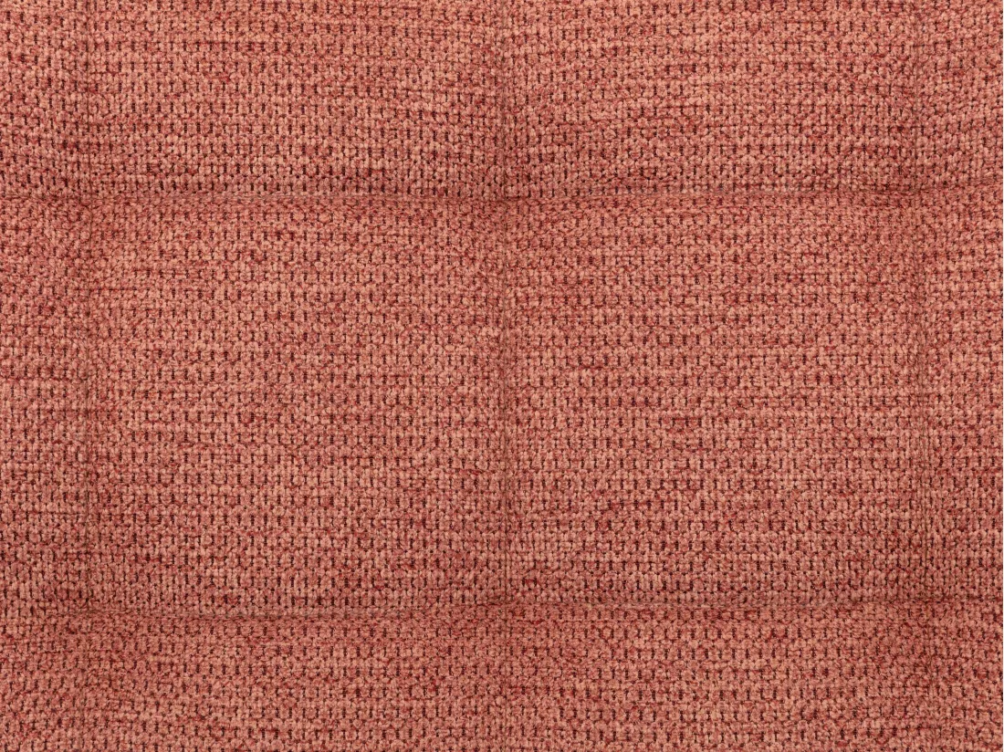 Fauteuil avec repose-pied en tissu terracotta MARACAO