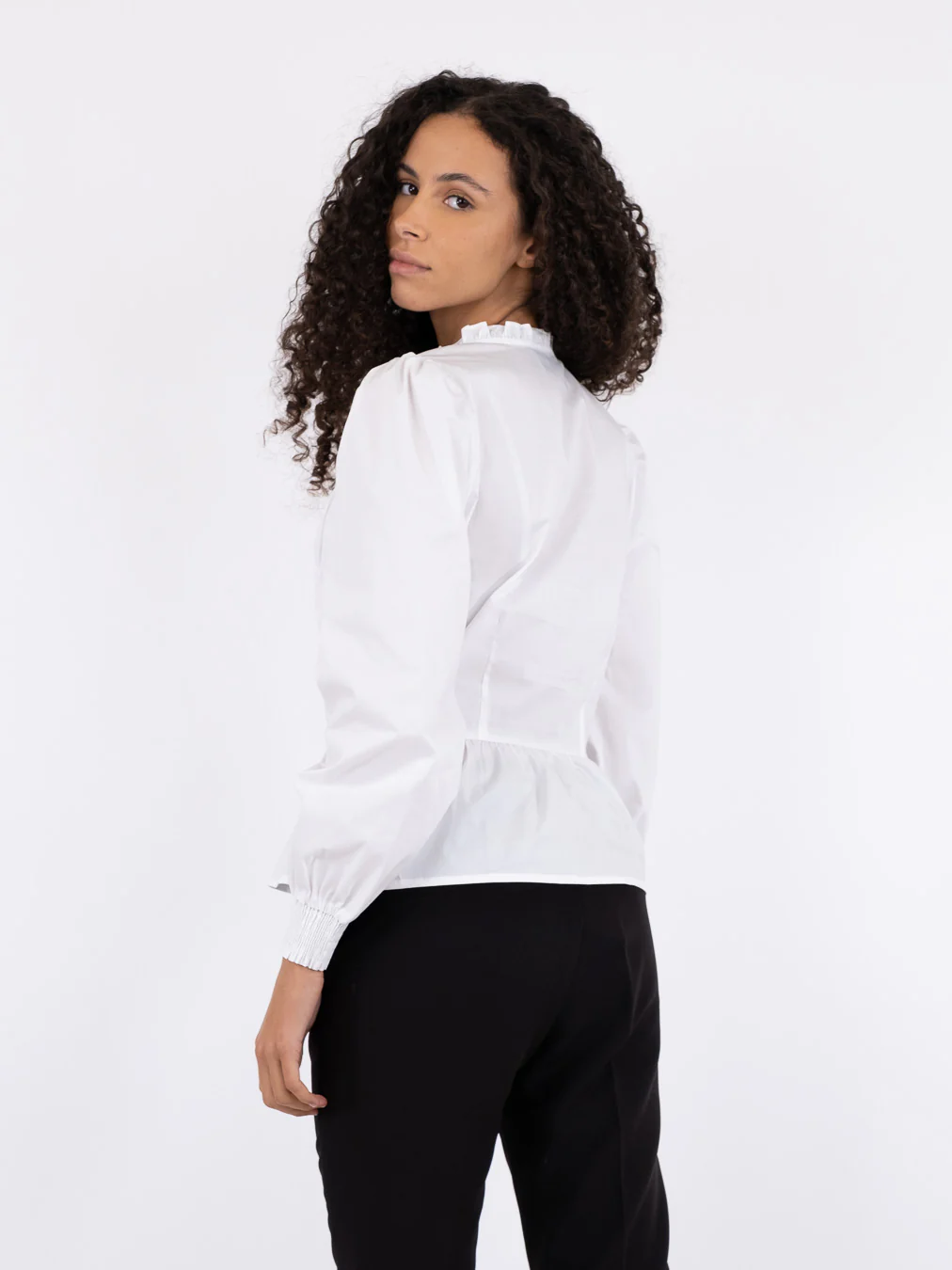 Neo Noir  Ora Poplin bluse - hvid