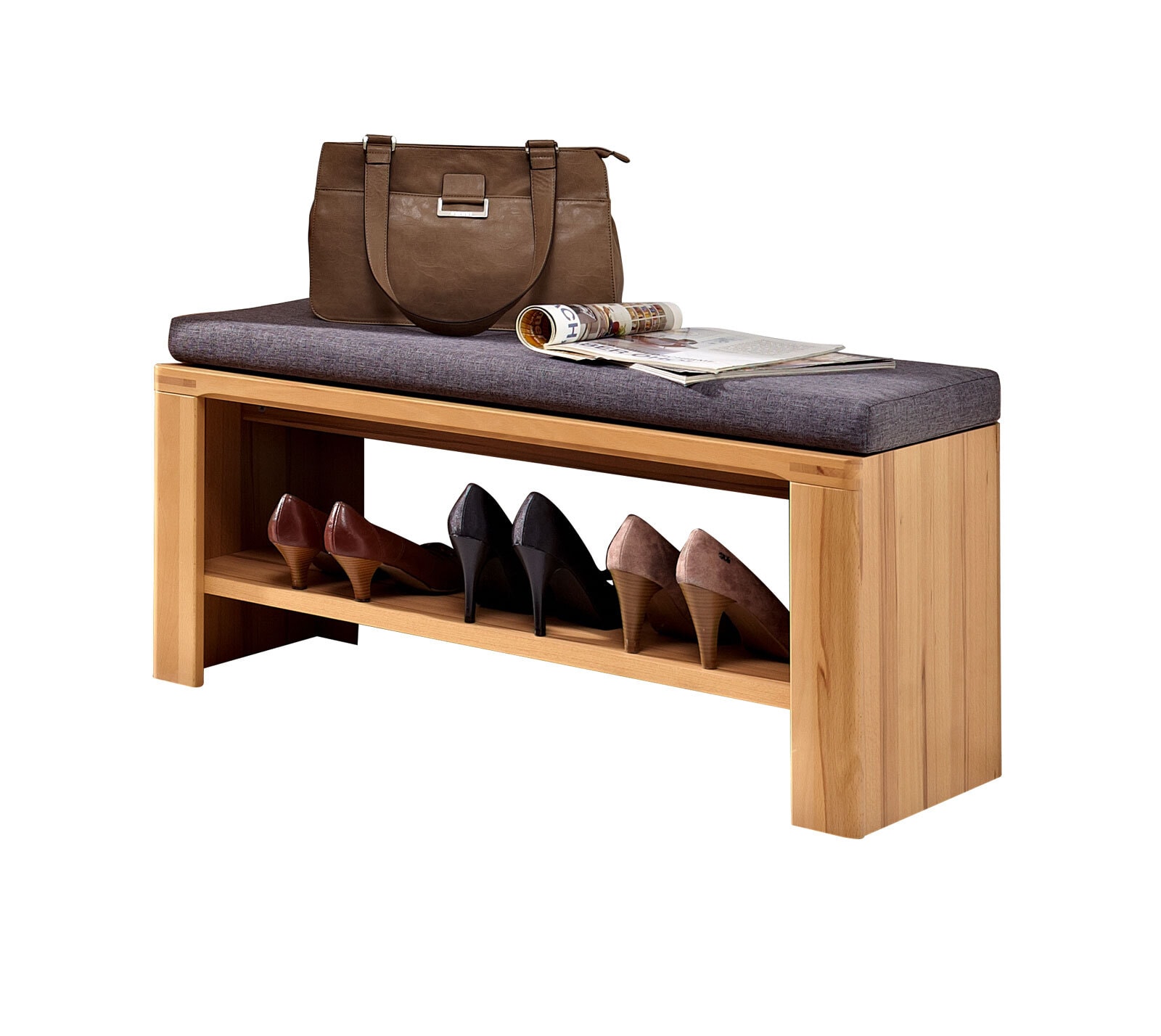Garderobenbank Nature Plus Kernbuche ca. 90 x 40 x 38 cm