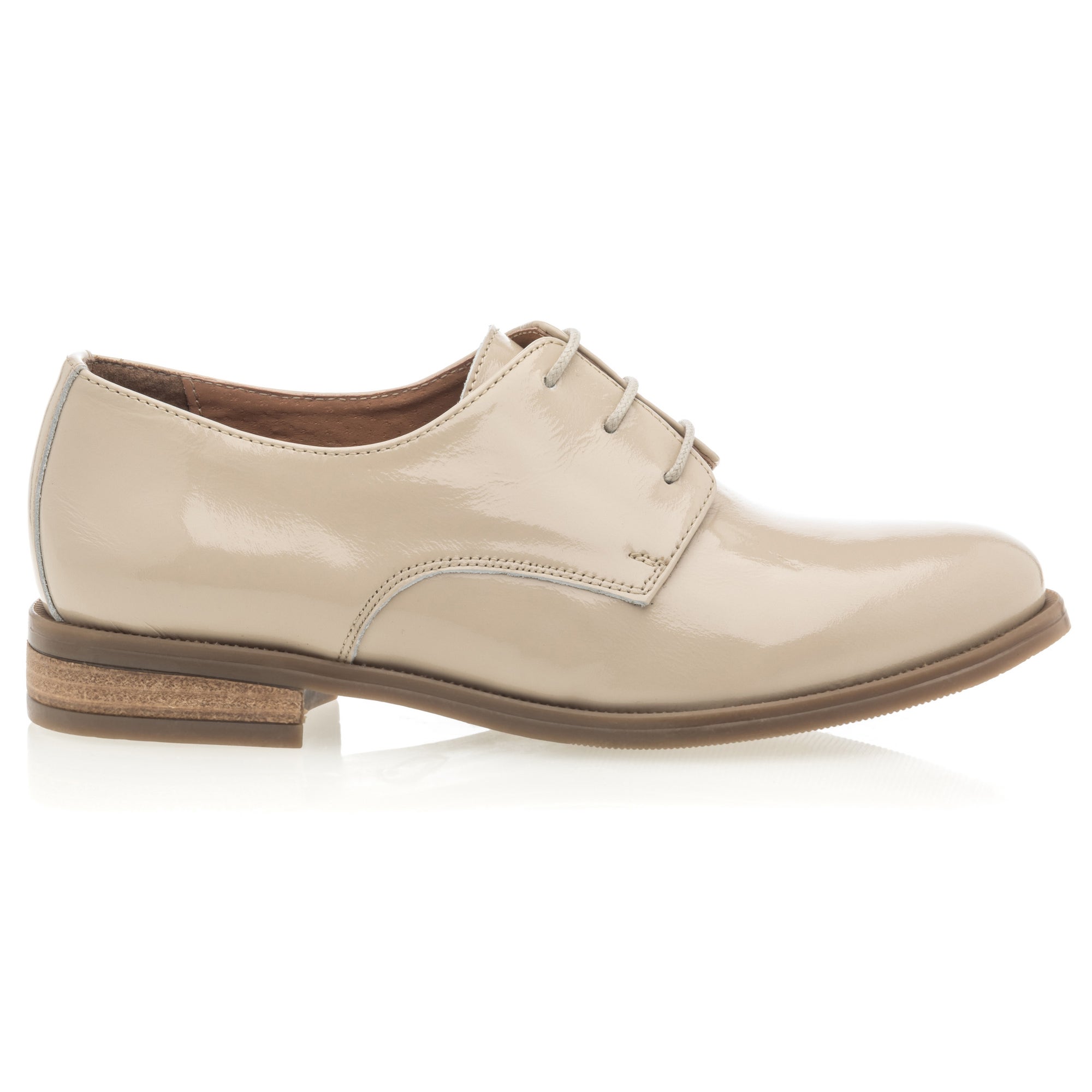 Derbies Femme en cuir beige
