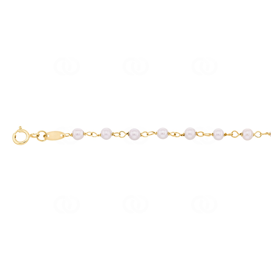 Armband 750/18 K Gelbgold mit Süsswasserzuchtperlen