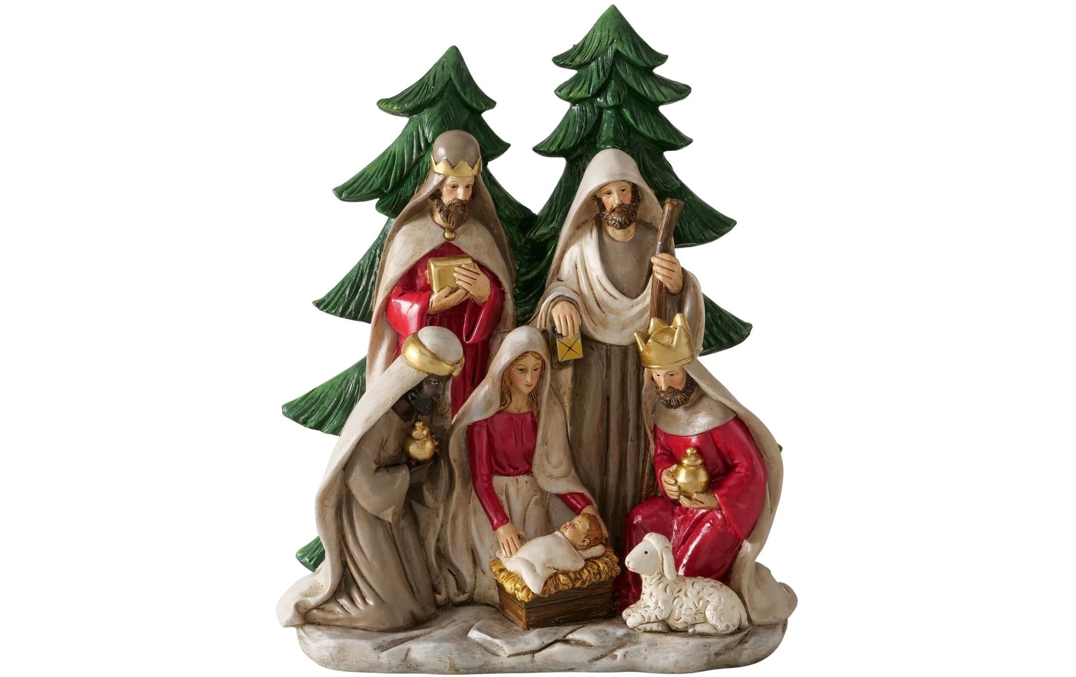 BOLTZE Krippe »Bethanio Kunststoff, 21 x 26 cm« Dekorative Weihnachtsfigur