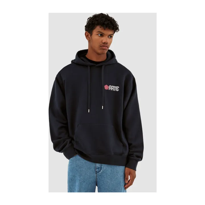 Arte Antwerp Hoodie Circle Flower | Bleu marine