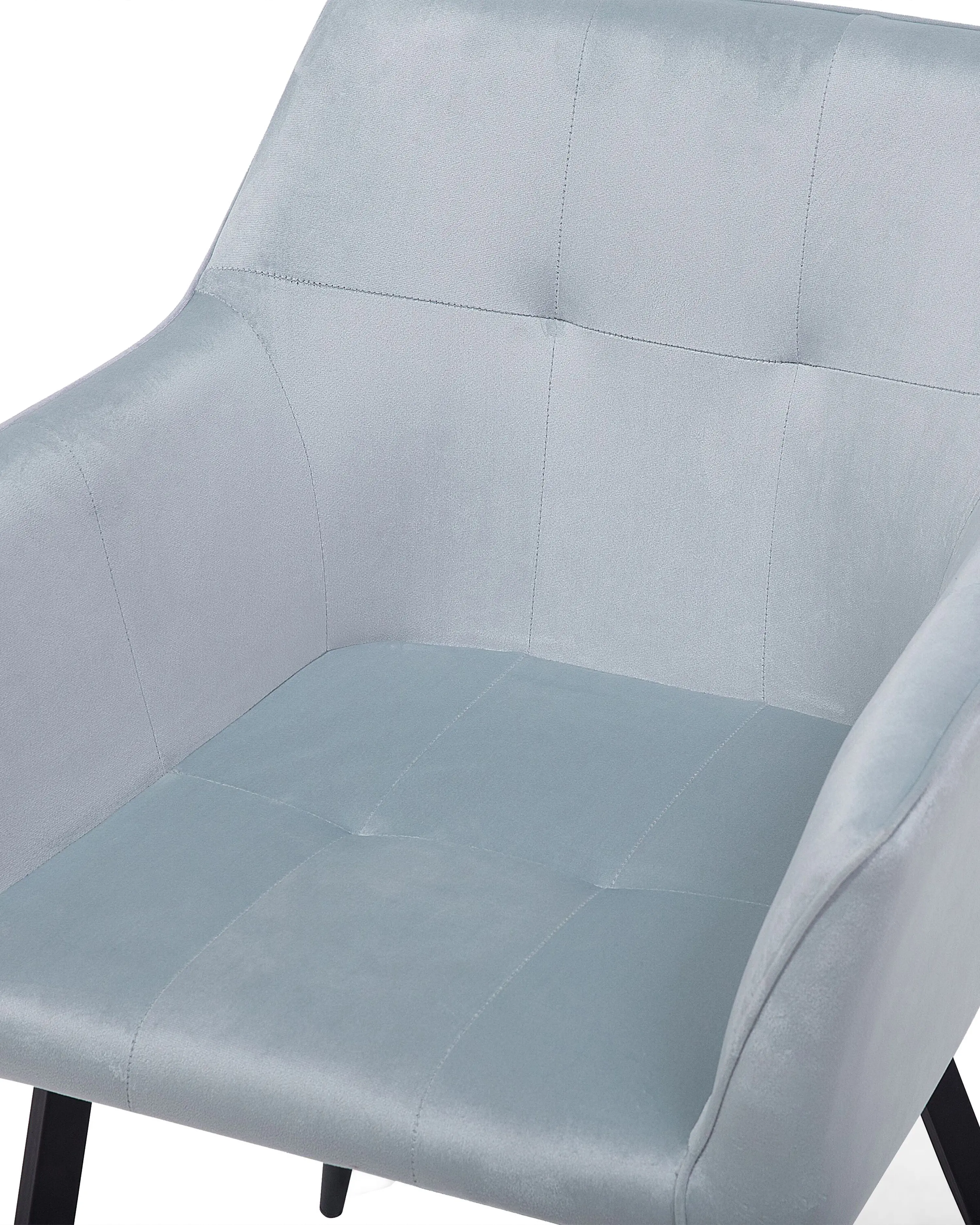 Set van 2 eetkamerstoelen JASMIN Fluweel Lichtgrijs