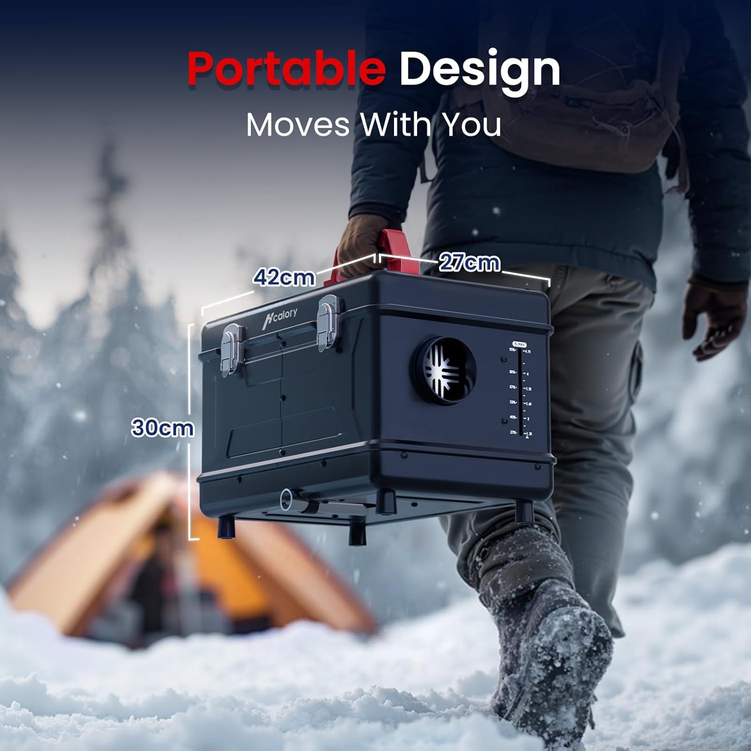 8kW Diesel Standheizung, Toolbox Compact 2S 220-240V AC & 12/24V DC, 0,12–0,36 l/h Tragbare Dieselheizung mit APP & Adapter, Adaptiver Plateau-Modus 5500m max,Leiser Betrieb ohne Ticken, 2025 Upgrade