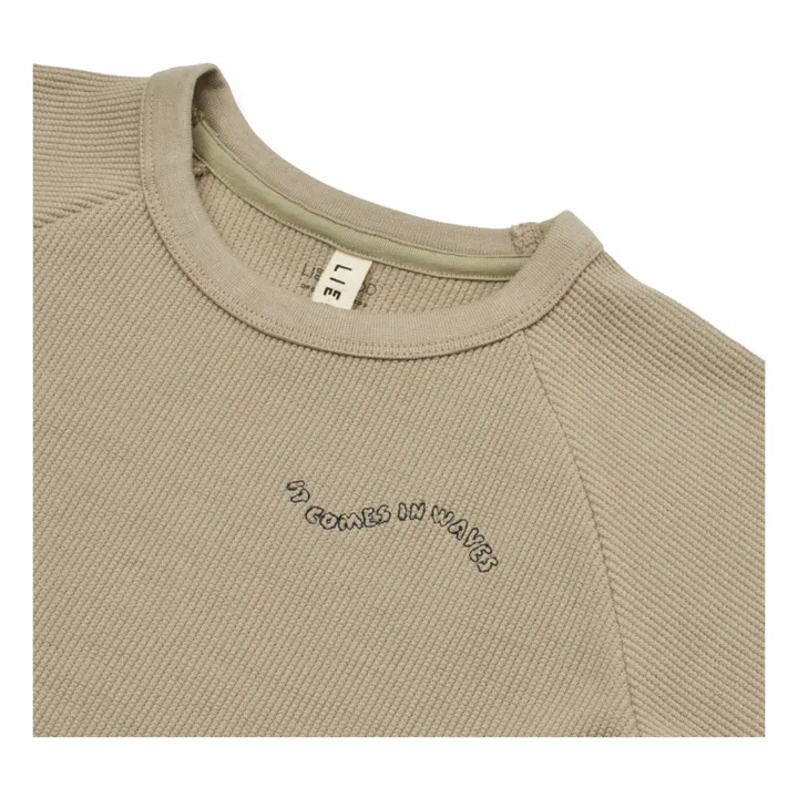 Liewood T-shirt Nilo Gaufré | Vert kaki clair